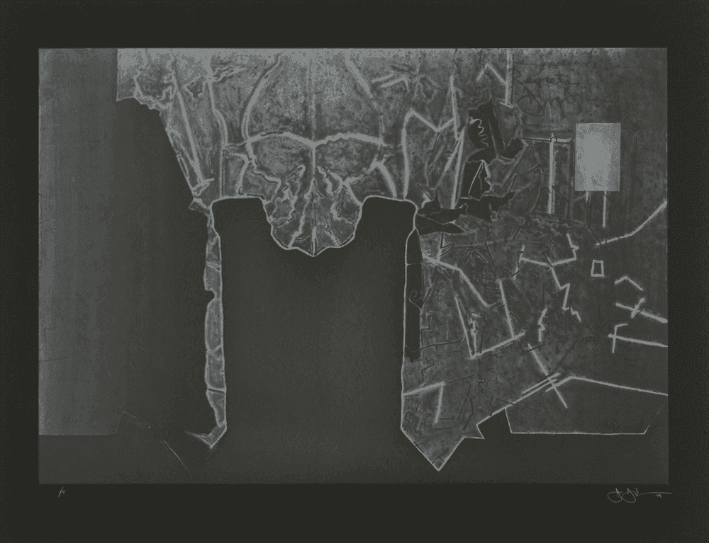 Jasper Johns, ‘Regrets’, 2014, Print, Intaglio with chine-collé on Hahnemuhle Black paper, Universal Limited Art Editions, Inc., Numbered, Dated