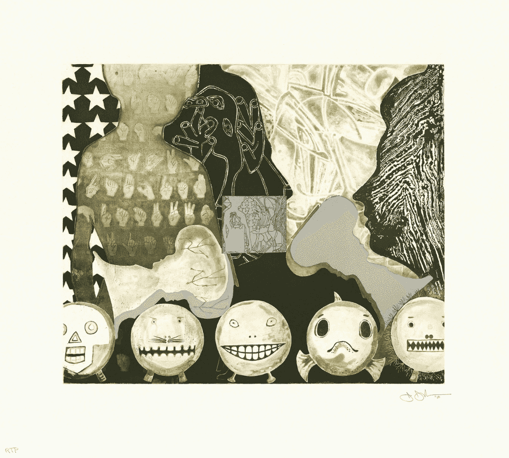 Jasper Johns, ‘Shrink Dink IV’, 2011, Print, Intaglio in 2 colors on Revere Standard White Felt paper, null, Numbered, Dated