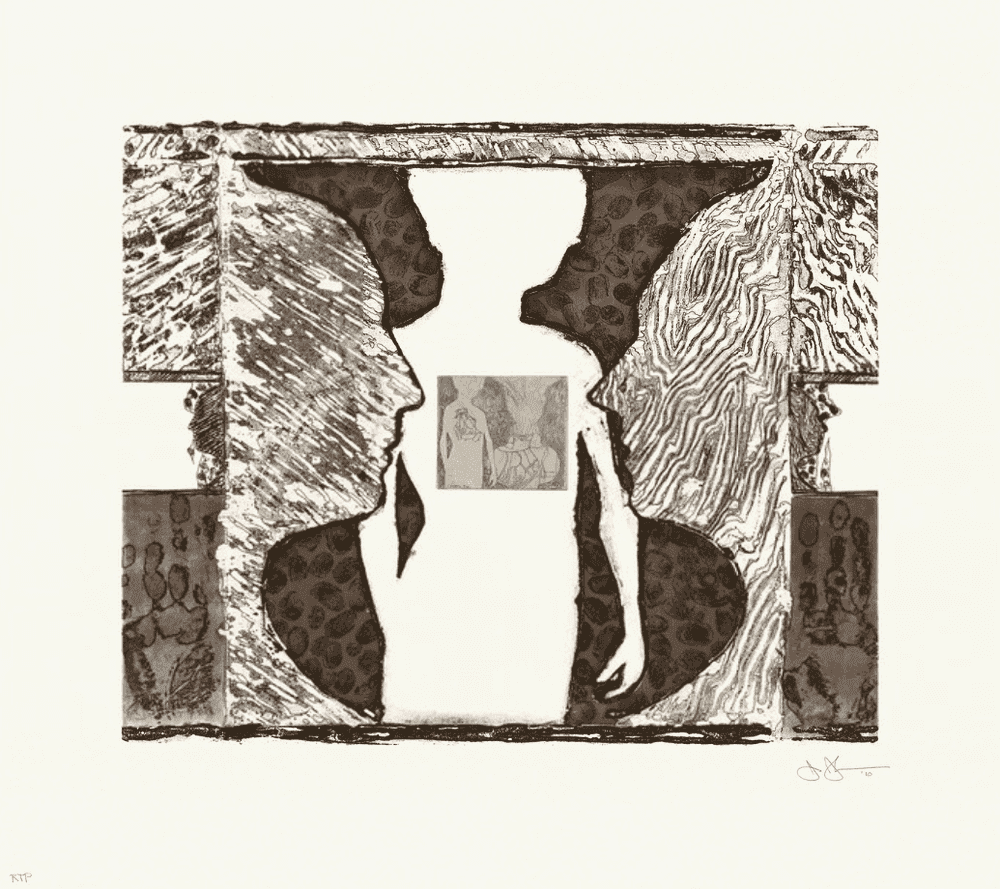 Jasper Johns, ‘Shrinky Dink II’, 2011, Print, Intaglio in 2 colors on Revere Standard White Felt paper, null, Numbered, Dated
