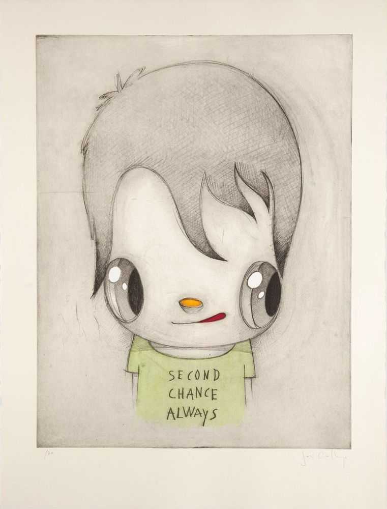 Javier Calleja, ‘Second Chance Always’, 2021, Print, Printed on 300gsm off white Arches Velin paper, combining a traditional soft ground etching using a copper plate with unique hand-finished elements in pencil and watercolour, Avant Arte, Numbered, Dated, Handfinished