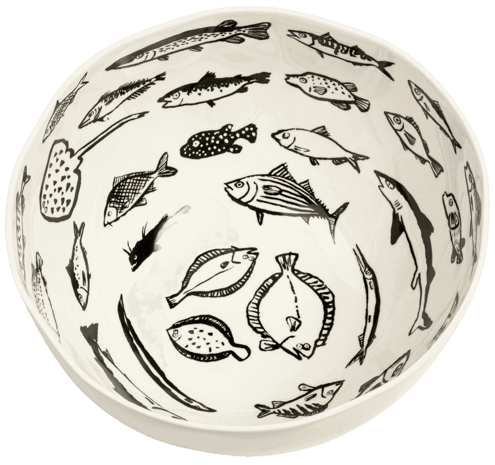 Jean Jullien, ‘Fish Bowl (White)’, 2020, Collectible, Porcelain ‘serving’ bowl, Case Studyo, 