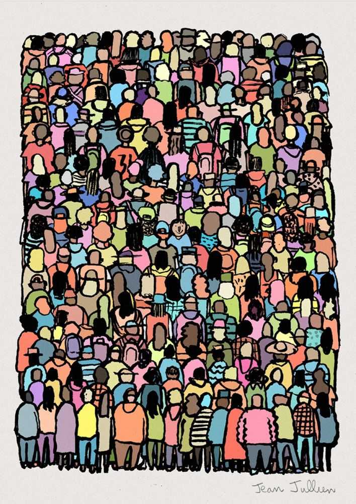 Jean Jullien, ‘Public’, 25-05-2022, Print, Digital archival print on Hahnemühle Ultra Smooth 305, Phaidon, Numbered