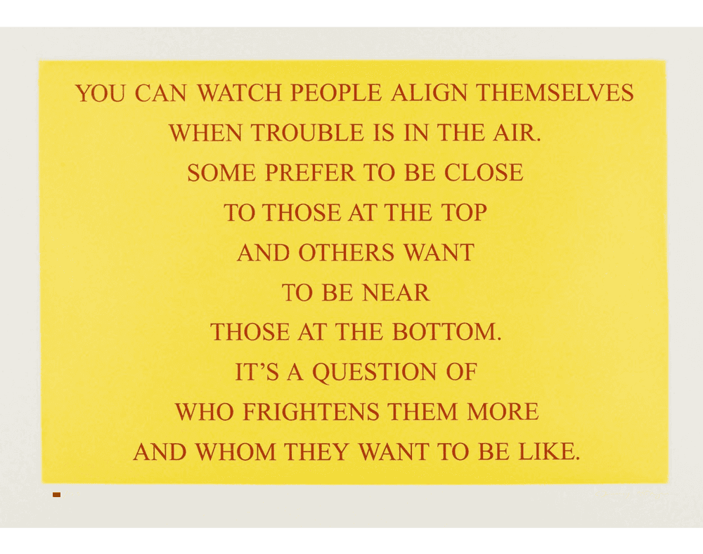 Jenny Holzer, ‘Selection from Living 1980 1982’, 1999, Print, Heliogravure on rag paper, Schellmann, Numbered