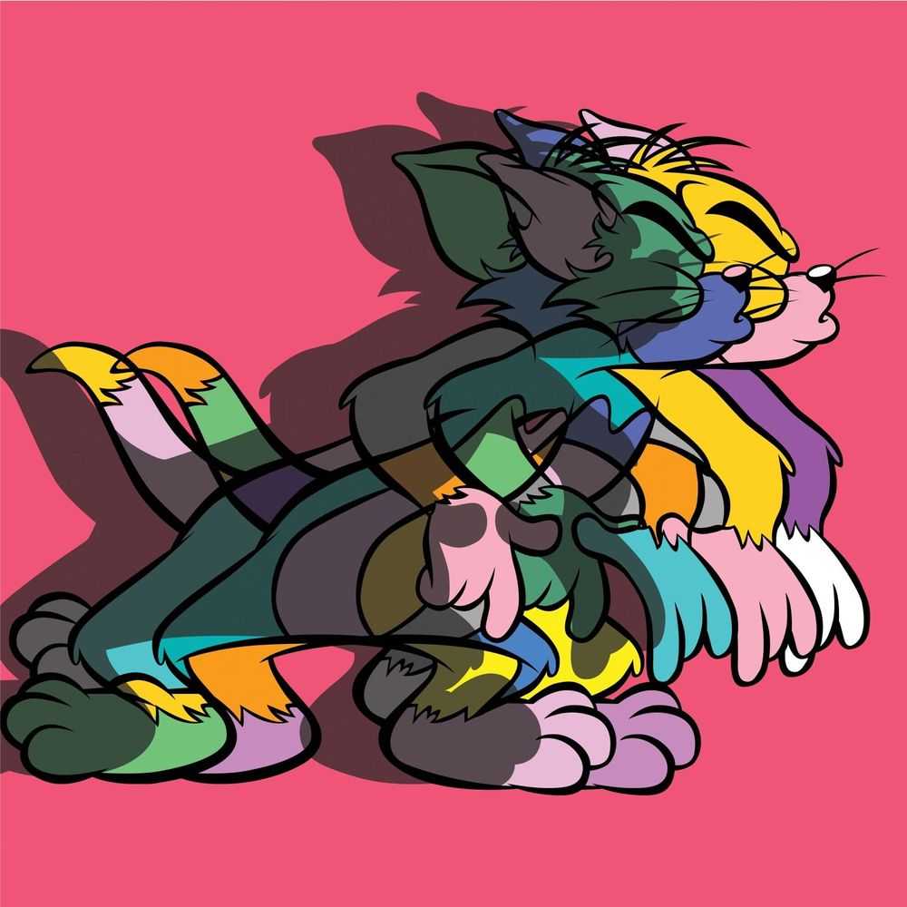 Jerkface, ‘Color Cat’, 25-07-2022, Print, Archival ink on paper, Maddox Gallery, Numbered