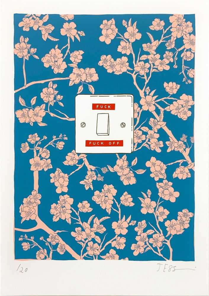 Jess Wilson, ‘Apple Blossom (Blue and Pink)’, 2025, Print, 4 Colour Screenprint on Somerset Tub Sized 410gsm Paper, null, Numbered