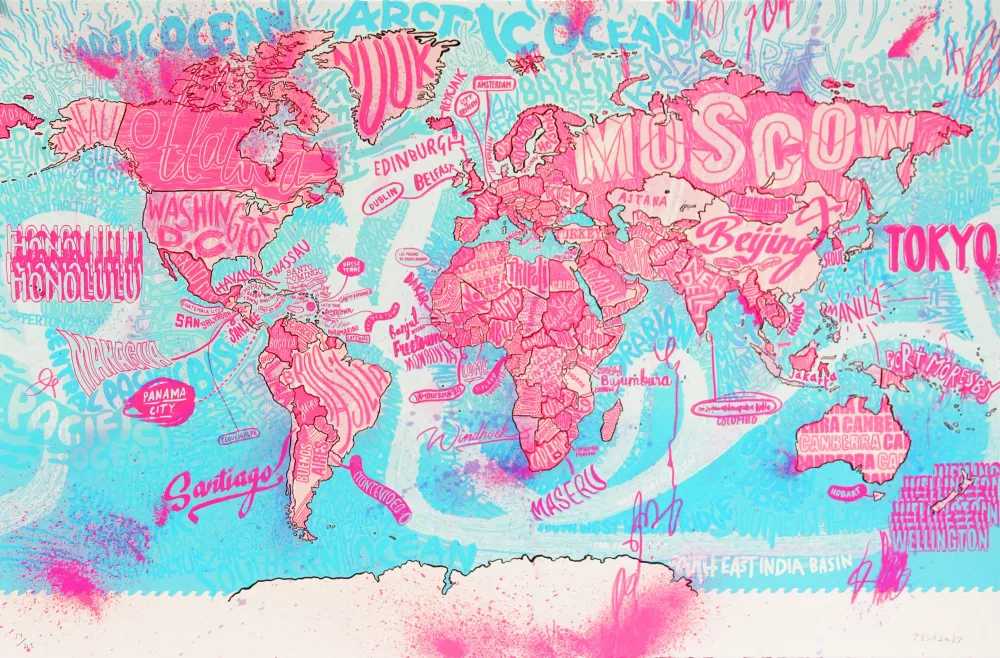 Jess Wilson, ‘Capital Cities Around The World’, 2017, Print, 7 Colour Screenprint on Somerset Tub Sized 410gsm Paper, Jealous Gallery, Numbered