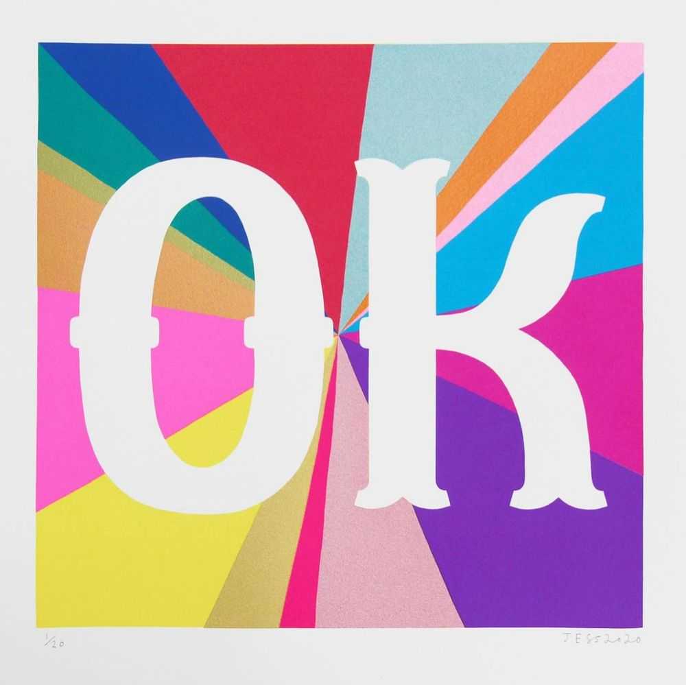 Jess Wilson, ‘Ok’, 2020, Print, 7 colour screen print on Somerset Tub sized 410 gsm paper, Jealous Gallery, Numbered