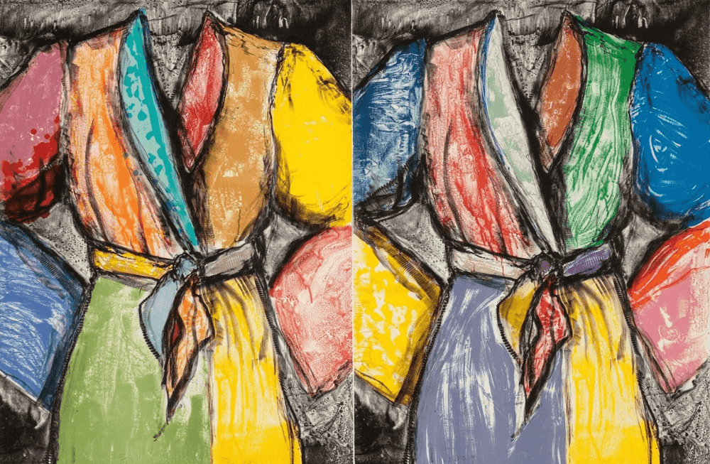 Jim Dine, ‘Double Dose of Color’, 2009, Print, Lithograph in colors on Arches paper, in two sheets, Tamarind Institute, Numbered, Dated