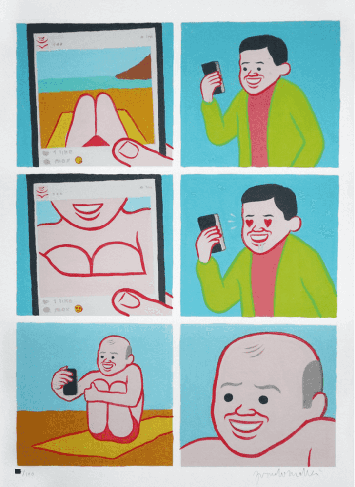 Joan Cornella, ‘Instaboobs’, 2018, Print, Printed with UltraChrome K3 © inks on Hahnemühle William Turner 190gsm, Self-released, Numbered