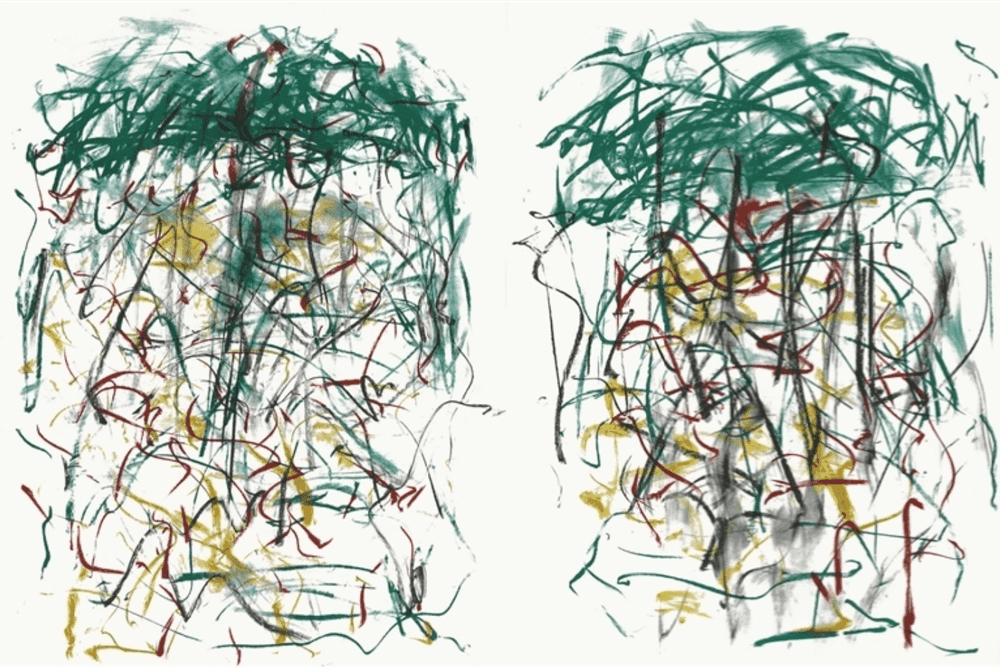 Joan Mitchell, ‘Sunflower I (Diptych)’, 1992, Print, Color Lithograph, Tyler Graphics, Inc., Numbered, Dated