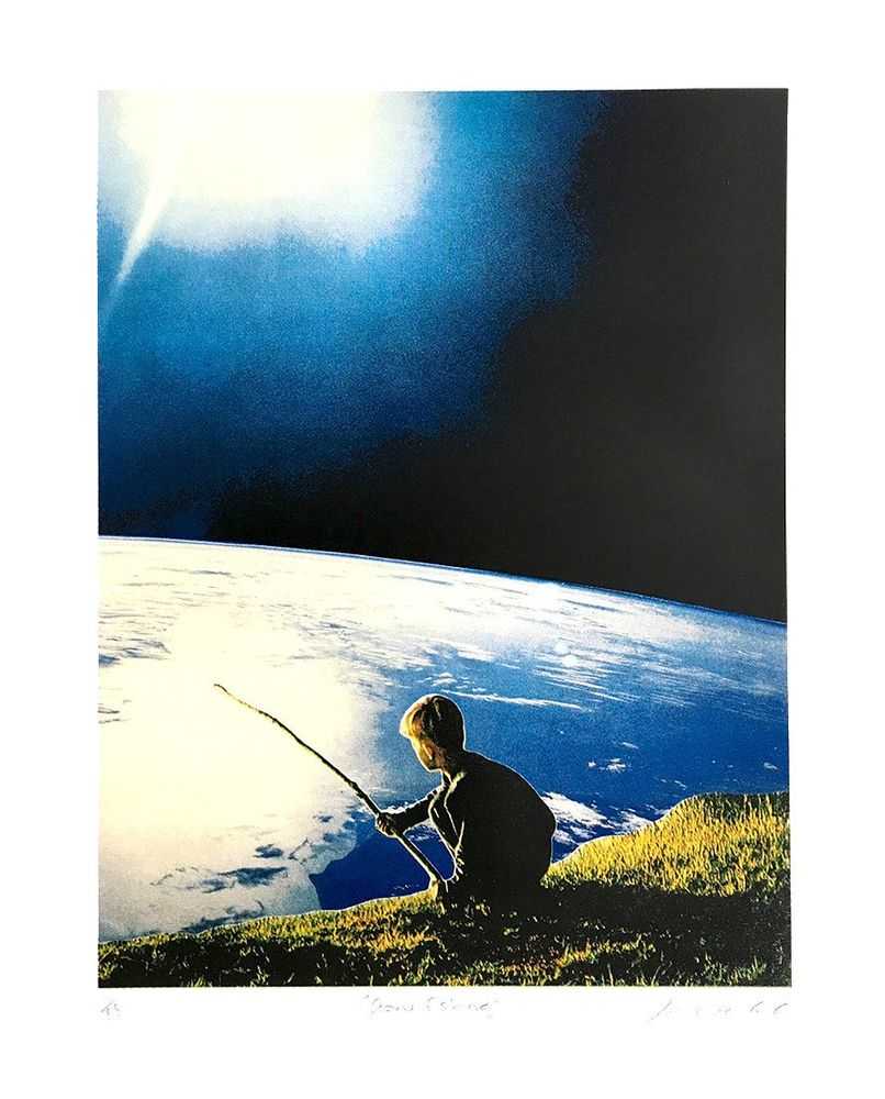 Joe Webb, ‘Gone Fishing’, 03-11-2018, Print, Silkscreen print on Naturalis Matt 330gsm paper, Self-released, Numbered