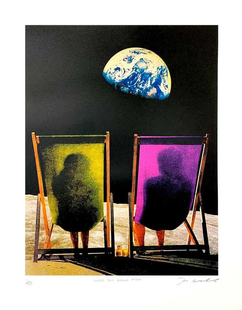 Joe Webb, ‘Wish You Was Here (Green / Pink)’, 20-07-2019, Print, Silkscreen print on Naturalis Matt 330gsm paper, Self-released, Numbered