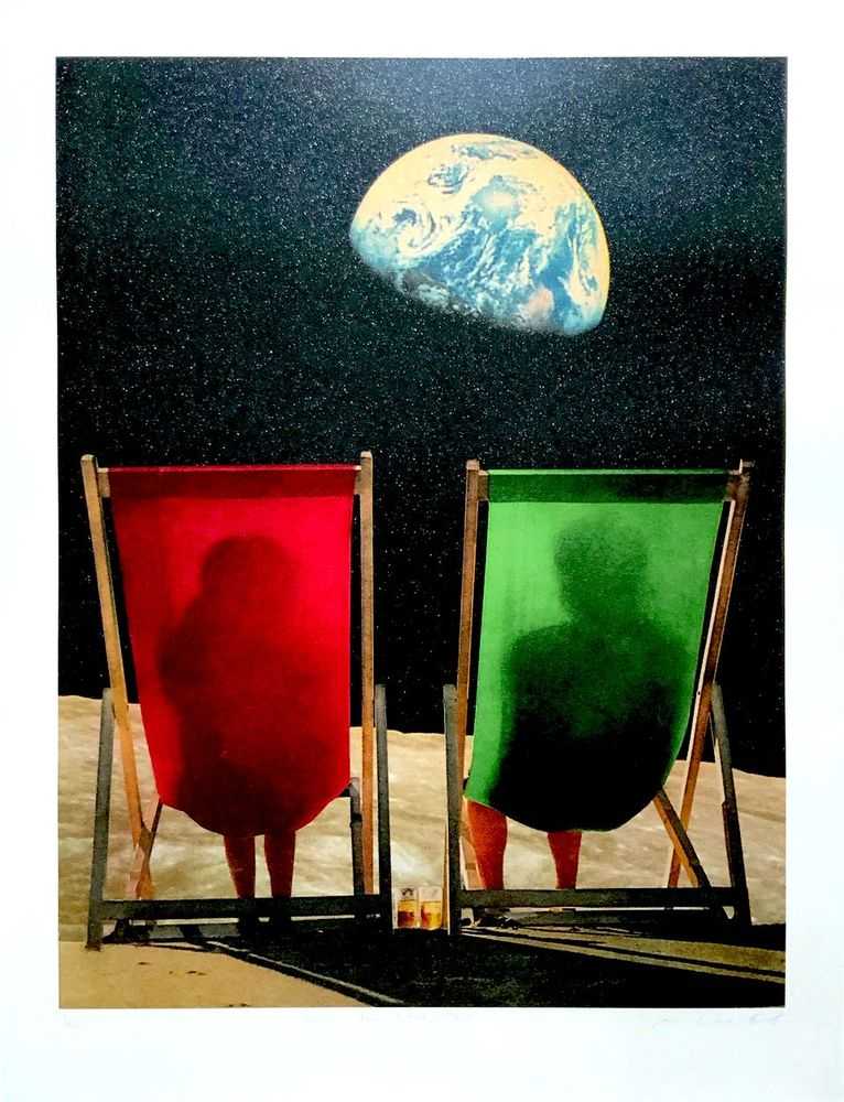 Joe Webb, ‘Wish You Was Here (Red / Green)’, 01-10-2020, Print, Archival inks with silkscreened glitter varnish and UV varnish on Somerset Enhanced Velvet 330gsm paper, Enter Gallery, Numbered