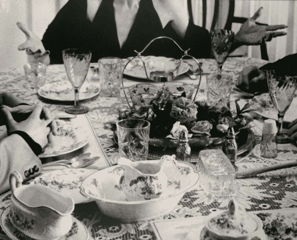 John Baldessari, ‘Hands, Dinner Table & Person’, 2017, Print, Multi-color screenprint, Gemini G.E.L., Dated