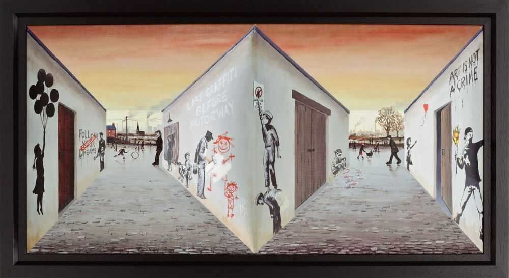 John D Wilson, ‘Banksy Was Here’, 2016, Sculpture, 3D Wall Sculpture, Castle Fine Art, Numbered, Framed