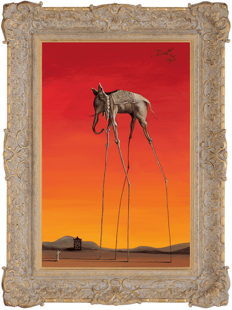 John Myatt, ‘Elephant In The Style Of Salvador Dali’, 2015, Print, Stretched canvas, Castle Fine Art, Numbered, Framed