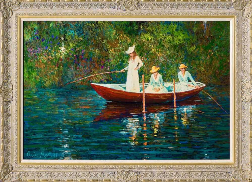 John Myatt, ‘La Barque 1887’, 2023, Print, Giclee On Canvas, Castle Fine Art, Numbered, Framed