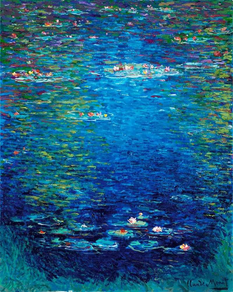 John Myatt, ‘Nymphea In The Style Of Claude Monet,  1904’, 2015, Print, Stretched Canvas, Castle Fine Art, Numbered