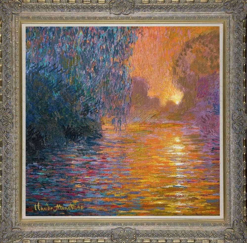 John Myatt, ‘Sunrise On The Seine’, 2022, Print, Hand-embellished stretched canvas, Castle Fine Art, Numbered, Framed