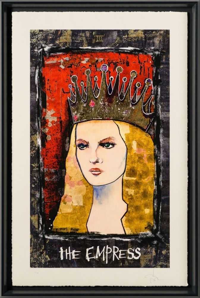 Johnny Depp, ‘The Empress’, 2024, Print, Silkscreen and Archival Pigment on 640gsm Waterford paper, with hand deckled edges and 24ct gold leaf. ‘The Lovers’ is also embellished with red marbled leaf., Castle Fine Art, Numbered, Framed