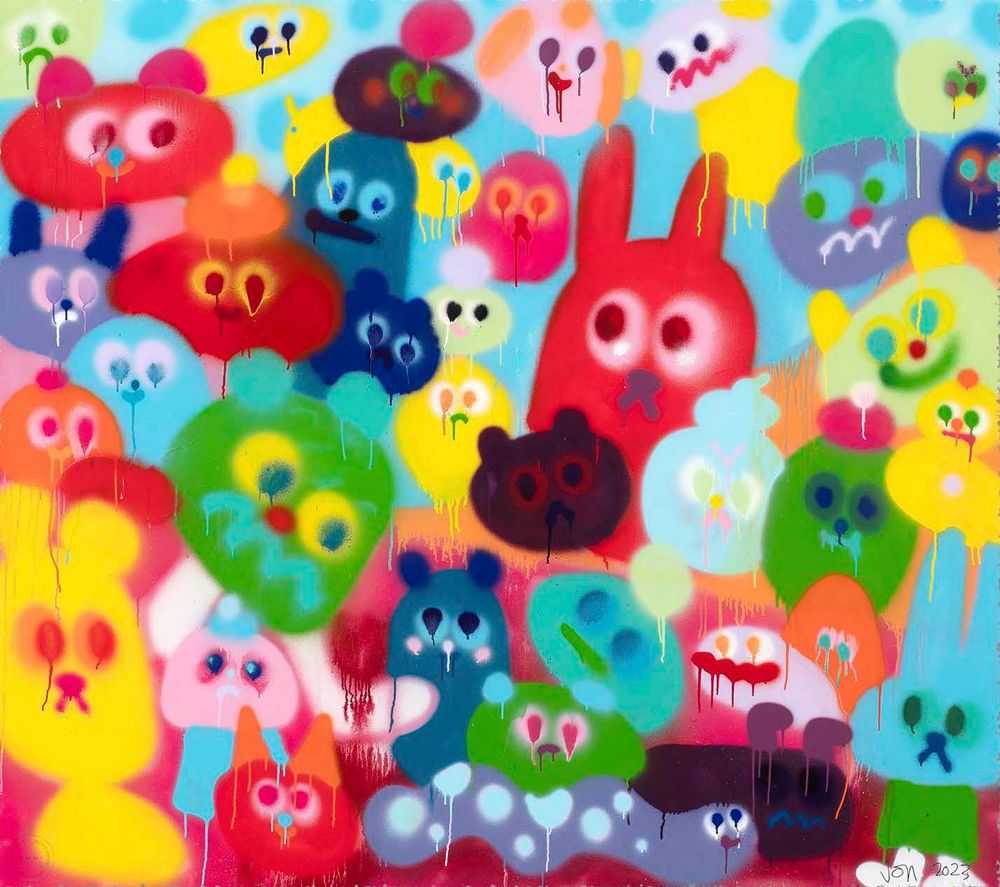 Jon Burgerman, ‘Cacophony’, 28-04-2023, Print, 17 Colour silkscreen print on Rives BFK paper, Omni Editions, Numbered