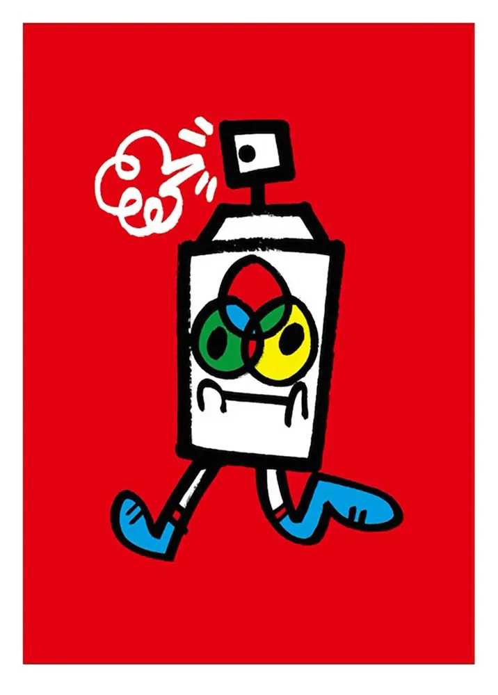 Jon Burgerman, ‘Can Man’, 15-10-2015, Print, 4 Colour Screenprint on Somerset Satin 300gsm Paper, Jealous Gallery, Numbered