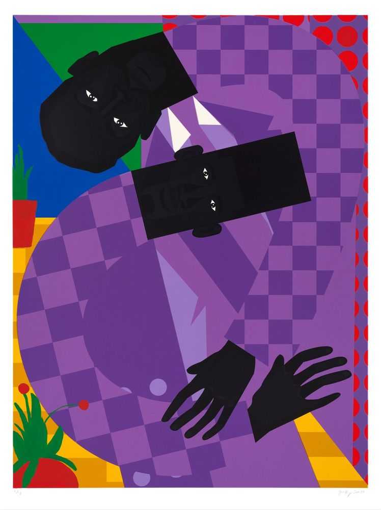 Jon Key, ‘Langston x The Man’, 2022, Print, 12 colour screenprint with hand-painted ink embellishments on Somerset Radiant White Tub Sized Satin 410gsm, Counter Editions, Numbered, Handfinished