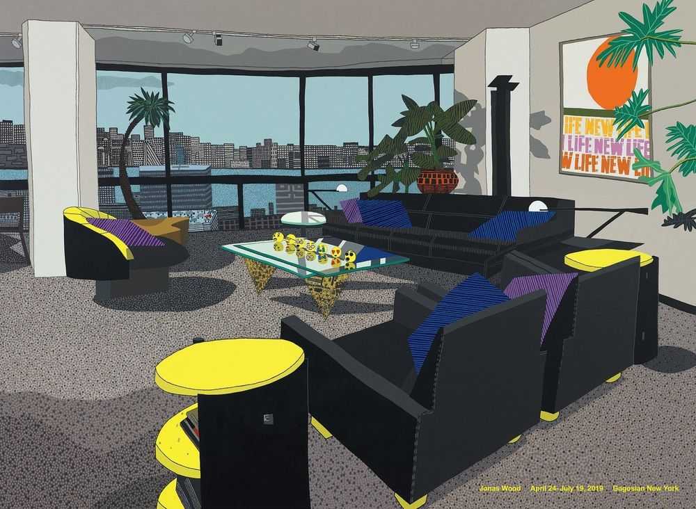 Jonas Wood, ‘Jersey City Apartment (Unsigned)’, 2019, Print, Offset lithograph, Gagosian, 