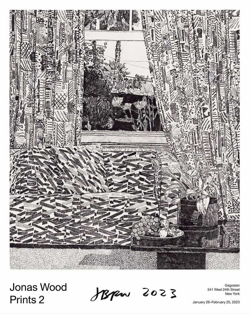 Jonas Wood, ‘Prints 2 Poster (Signed)’, 2023, Print, Offset lithograph, Gagosian, 