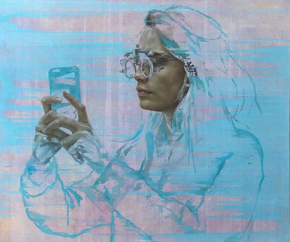Jonathan Yeo, ‘Cara IV (Selfie)’, 2017, Print, Archival pigment print with varnish, Manifold Editions, Numbered