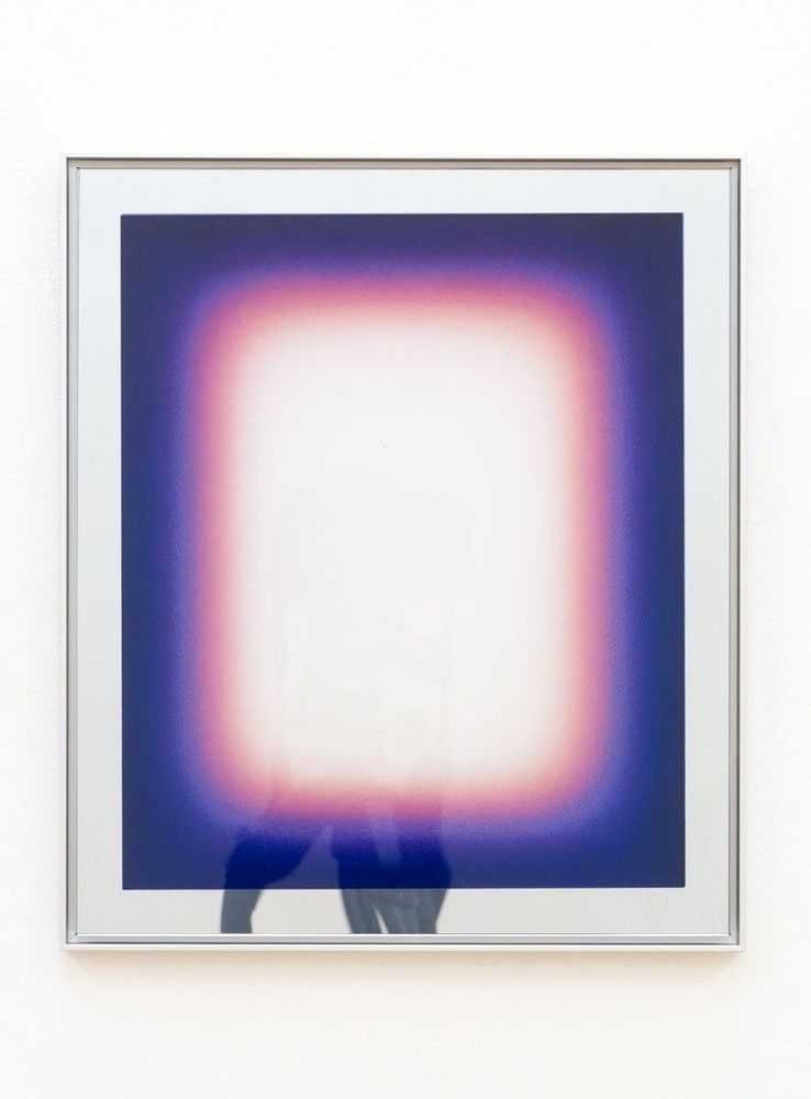 Jonny Niesche, ‘staring at the sky (munich)’, 2024, Print, Silkscreen print, ceramic pigment burned on glass, silver paint. Mounted as free-floating on the wall., Collectors Agenda, Numbered, Framed