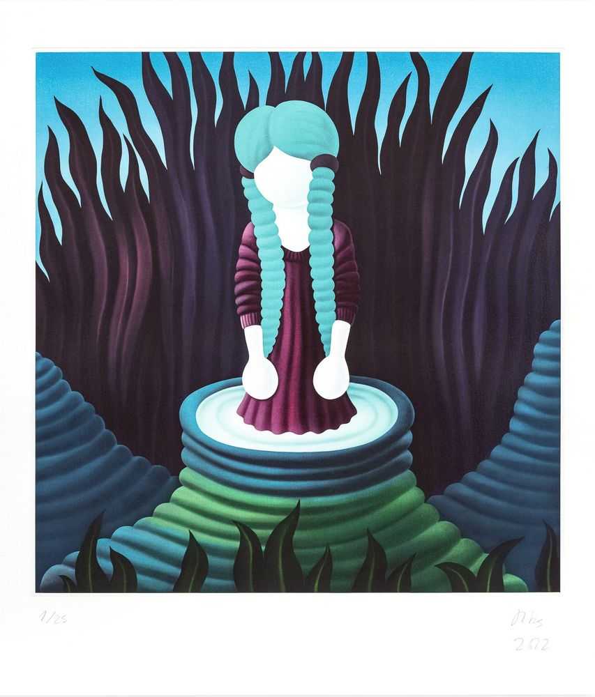 Jordi Ribes, ‘Hot Blue Bath’, 30-08-2022, Print, 11-colour photopolymer etching with watercolour pencil detailing on 350gsm Hahnemühle Fine Art paper, Avant Arte, Numbered, Dated