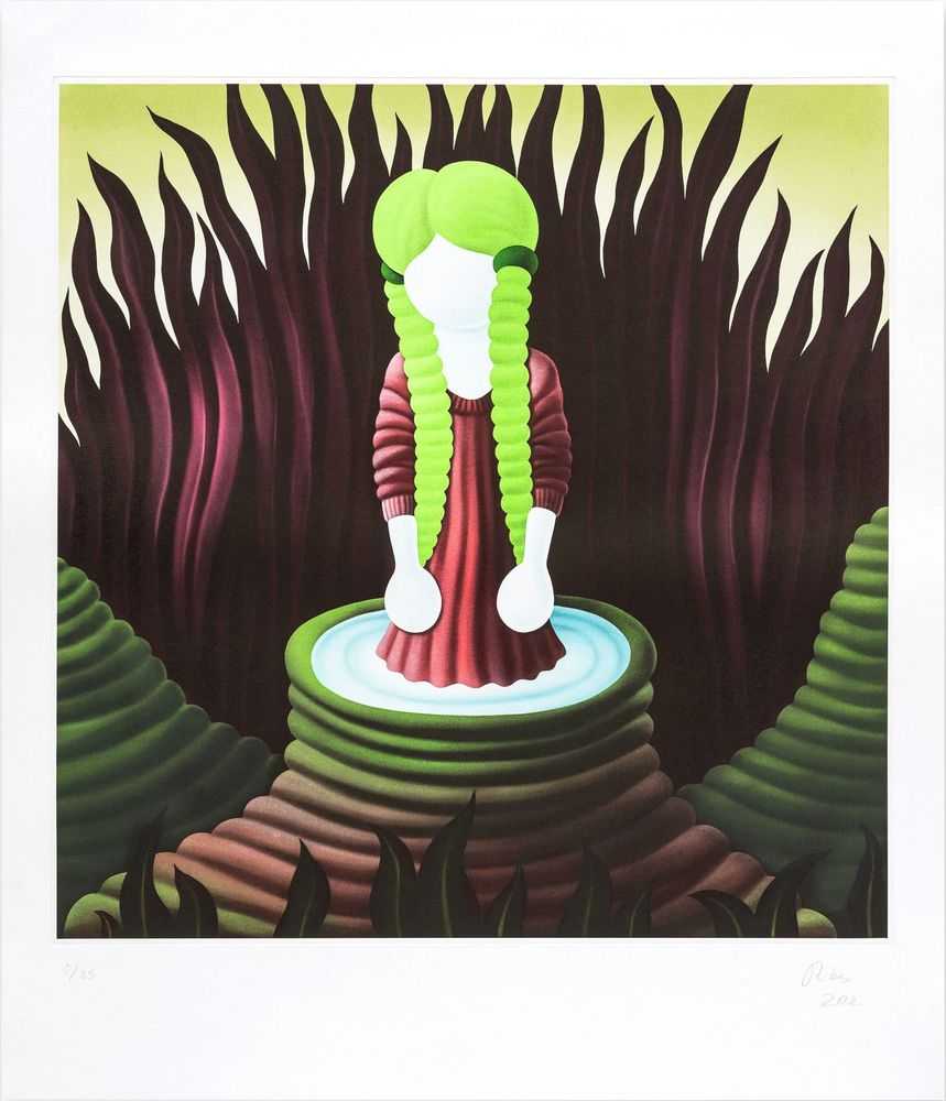Jordi Ribes, ‘Hot Green Bath’, 30-08-2022, Print, 11-colour photopolymer etching with watercolour pencil detailing on 350gsm Hahnemühle Fine Art paper, Avant Arte, Numbered, Dated