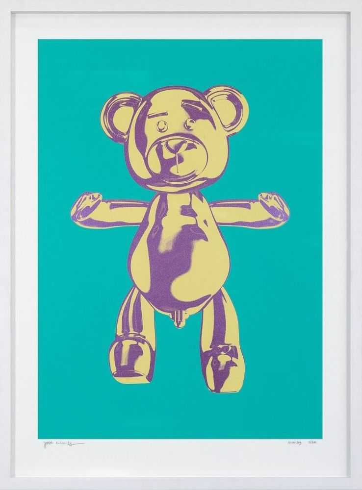 Joseph Klibansky, ‘Bare Hug (Turqoise Pina Colada)’, 2019, Print, Archival cotton paper museum glass screen print ink wood and aluminum frame, Self Released, Numbered, Dated, Framed