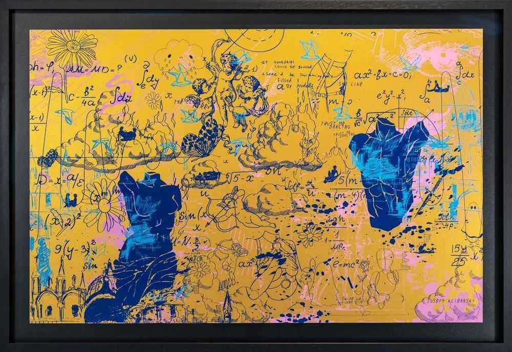 Joseph Klibansky, ‘Clouds on Fire’, 2022, Print, Archival cotton paper museum glass screen print ink wood and aluminum frame, Self Released, Numbered, Dated, Framed