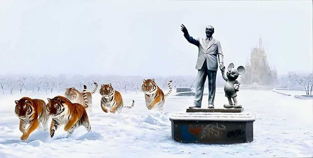 Josh Keyes, ‘A Whole New World’, 25-08-2015, Print, Giclee Print, Antler Gallery, Numbered