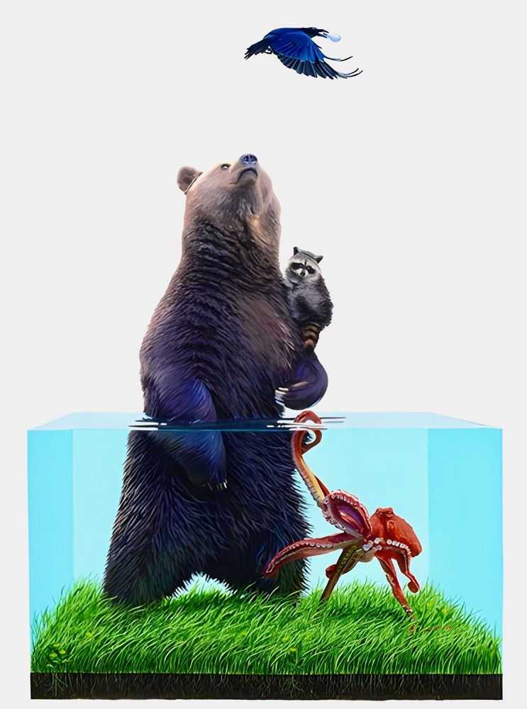 Josh Keyes, ‘Totem II (Raven Steals The Light)’, 26-01-2010, Print, Giclee Print, Tiny Showcase, 