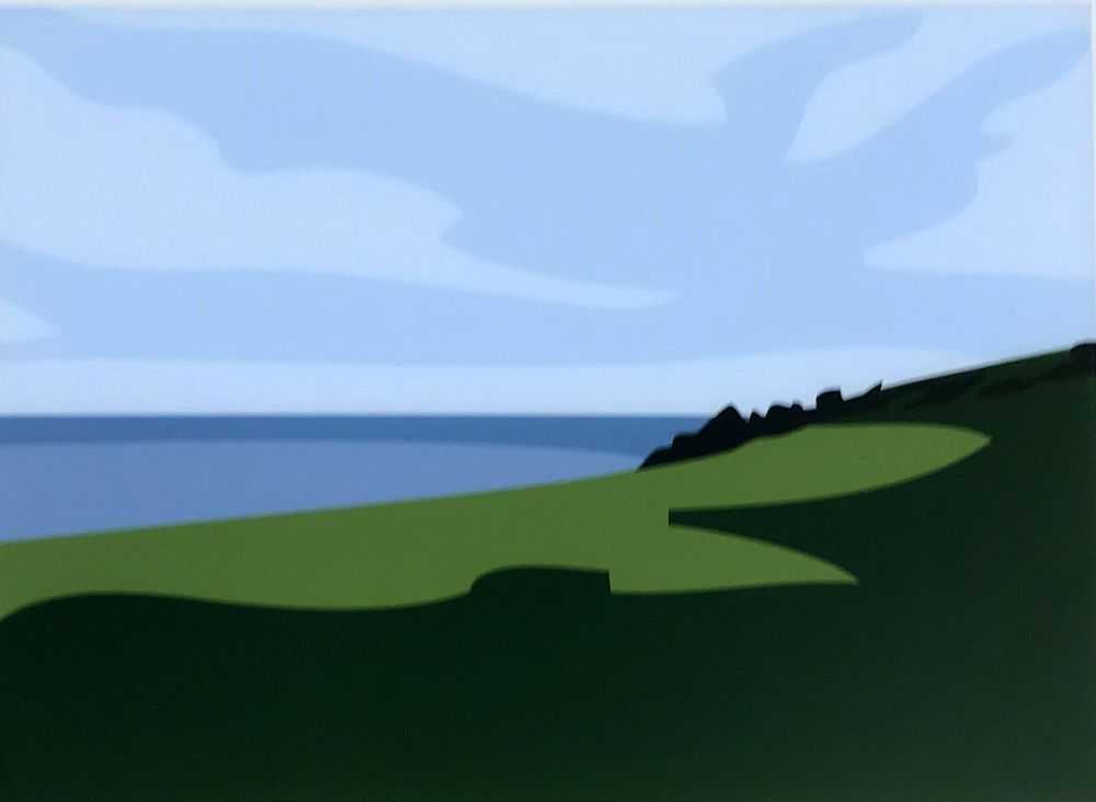 Julian Opie, ‘Cornish Coast 1 - Lantivet Coast’, 2017, Print, Digital print, null, Numbered