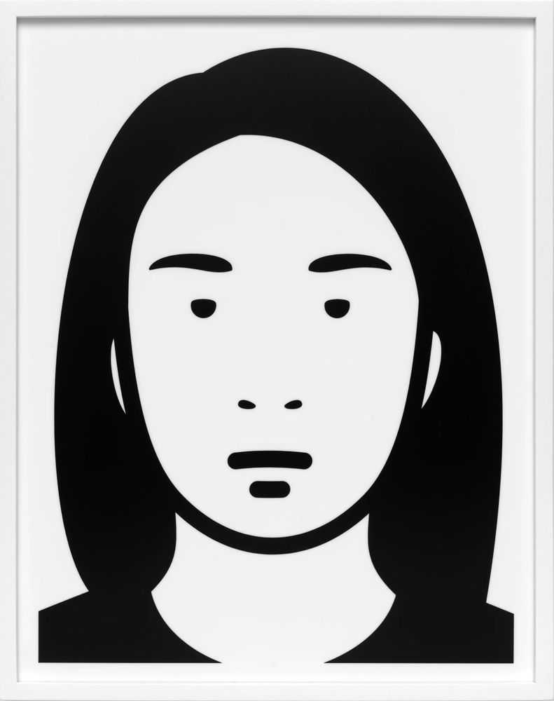 Julian Opie, ‘Everyone: Liyuan.’, 2023, Print, Vinyl on white acrylic presented in a wooden frame specified by the artist, Christea Roberts Gallery, Numbered, Framed