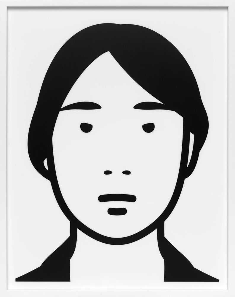 Julian Opie, ‘Everyone: Sohee.’, 2023, Print, Vinyl on white acrylic presented in a wooden frame specified by the artist, Christea Roberts Gallery, Numbered, Framed