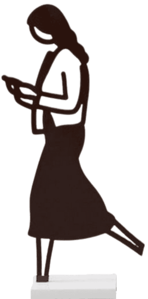 Julian Opie, ‘Female Walker - Brown’, 2021, Sculpture, Laser cut acrylic, two part statuettes, Self-released, 