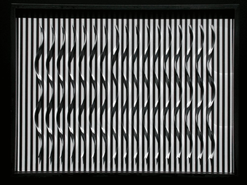 Julio Le Parc, ‘Courbes Virtuelles’, 2001, Sculpture, Wood, silkscreen printing and mirror surface, null, Numbered, Dated