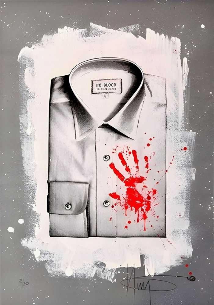 K Guy, ‘No Blood On Your Hands’, 20-12-2010, Print, Screen Print, SPLAT, Numbered, Handfinished