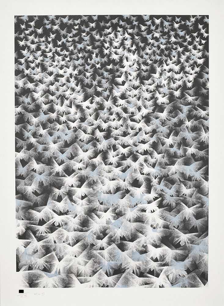 Kai & Sunny, ‘Butterfly Effect (Blue)’, 04-06-2010, Print, Hand Pulled 2 Colour screenprint on 100% Cotton Somerset Enhanced Paper, Stolen Space, Numbered