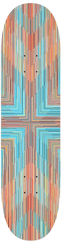 Kai & Sunny, ‘Cross (Skateboard)’, 2018, Collectible, 8 colour silkscreen on Featherlight 3 dyed veneer, Self-released, 