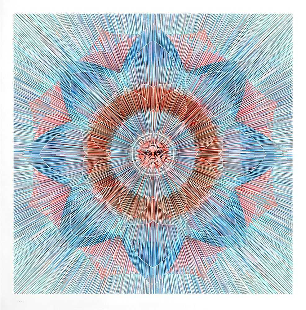 Kai & Sunny, ‘Obey X Kai & Sunny (Red)’, 19-08-2017, Print, Hand pulled 7 colour screenprint black, blue, dark blue, aqua, coral, red and pink on 100% cotton somerset satin 310gsm tub size, Self-released, Numbered
