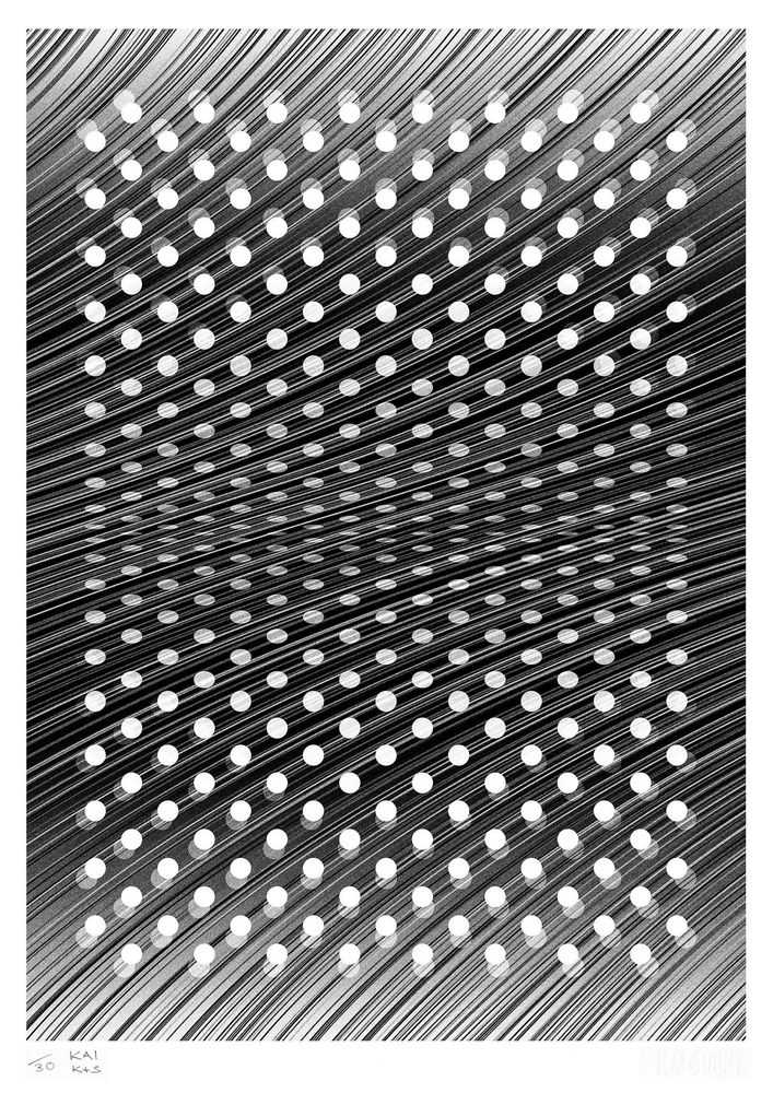 Kai & Sunny, ‘Passing Frequency’, 2026, Print, Letterpress print with hand finish acrylic dots  100% cotton Somerset Satin White 250gsm, null, Numbered