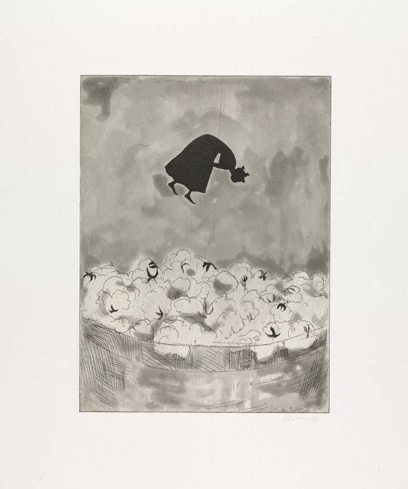 Kara Walker, ‘Cotton’, 1997, Print, Etching and aquatint, printed chine collé on ivory wove paper, Landfall Press, Numbered, Dated