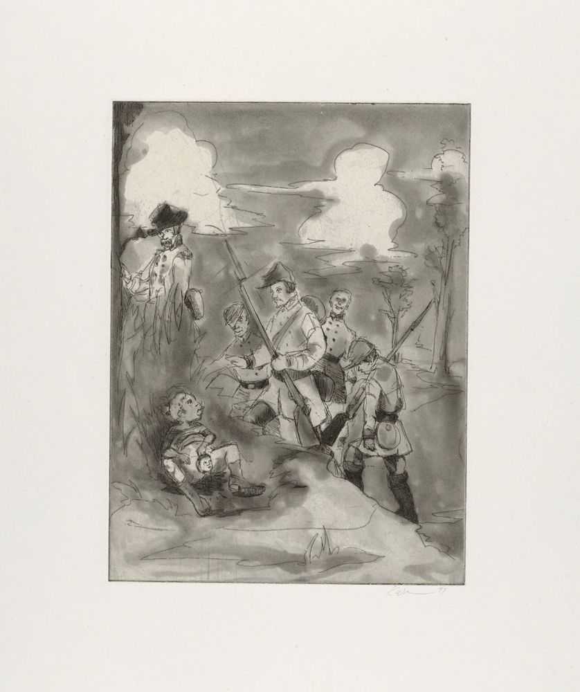 Kara Walker, ‘Lil' Patch Of Woods’, 1997, Print, Etching and aquatint, printed chine collé on ivory wove paper, Landfall Press, Numbered, Dated