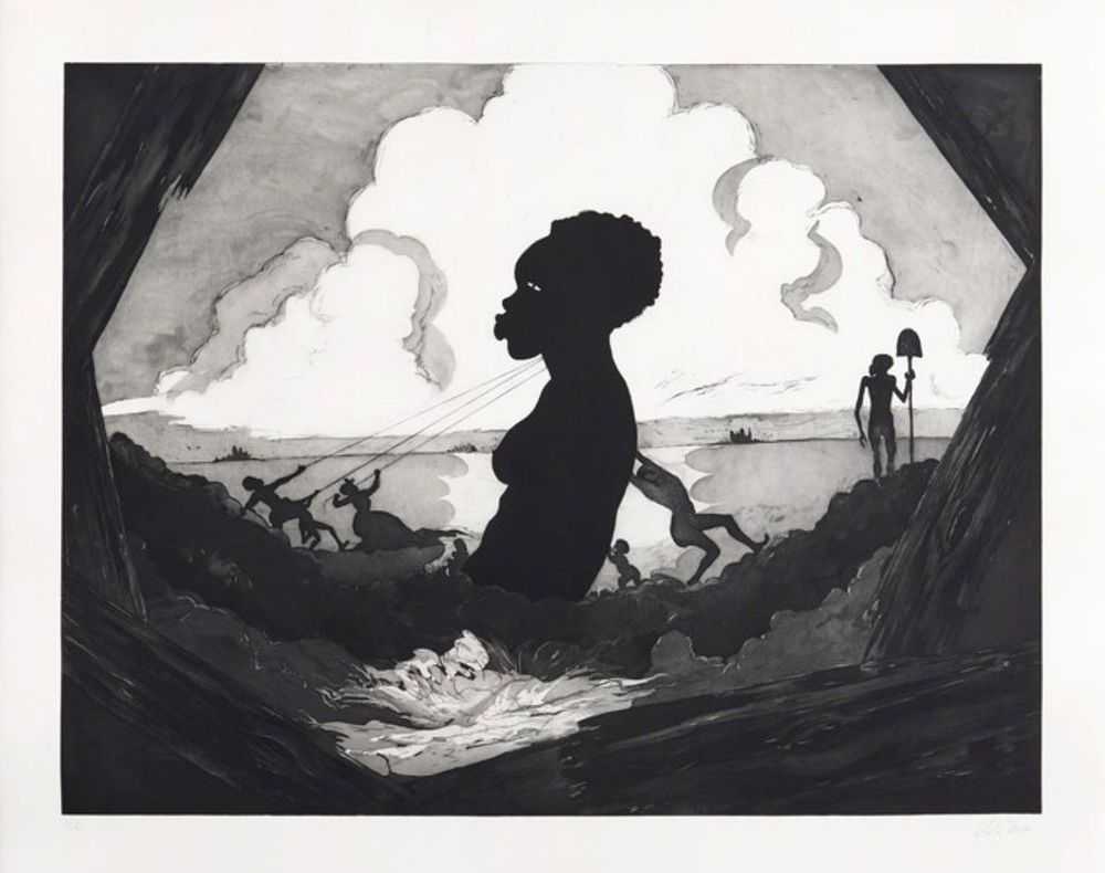 Kara Walker, ‘Resurrection Story Without Patrons’, 2017, Print, Etching with aquatint, sugar-lift, spit-bite and dry-point on paper, Sikkema Jenkins & Co., Numbered